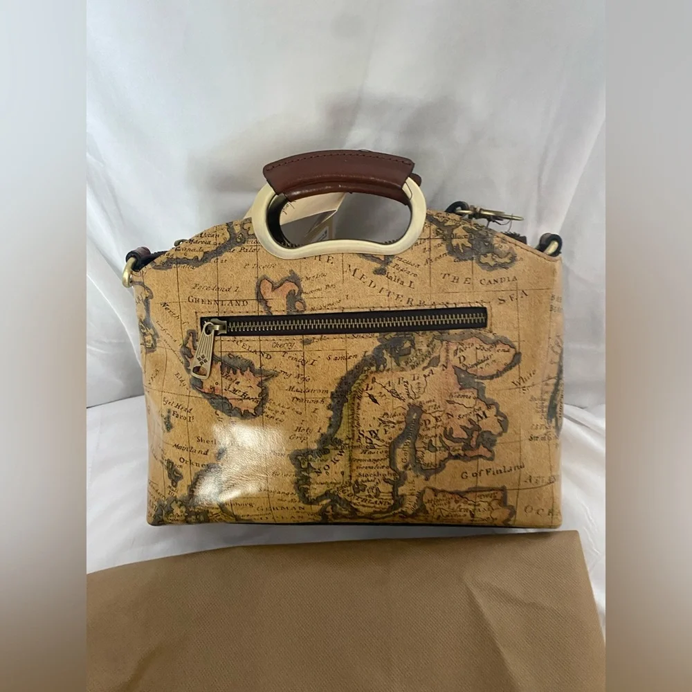 PATRICIA NASH … WOMENS VINTAGE EUROPEAN VALETTA MAP HANDBAG - Picture 3 of 16